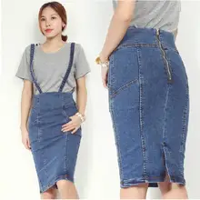 Летняя Сексуальная женская джинсовая юбка с высокой талией длинная юбка-карандаш на шнурке джинсовая юбка
