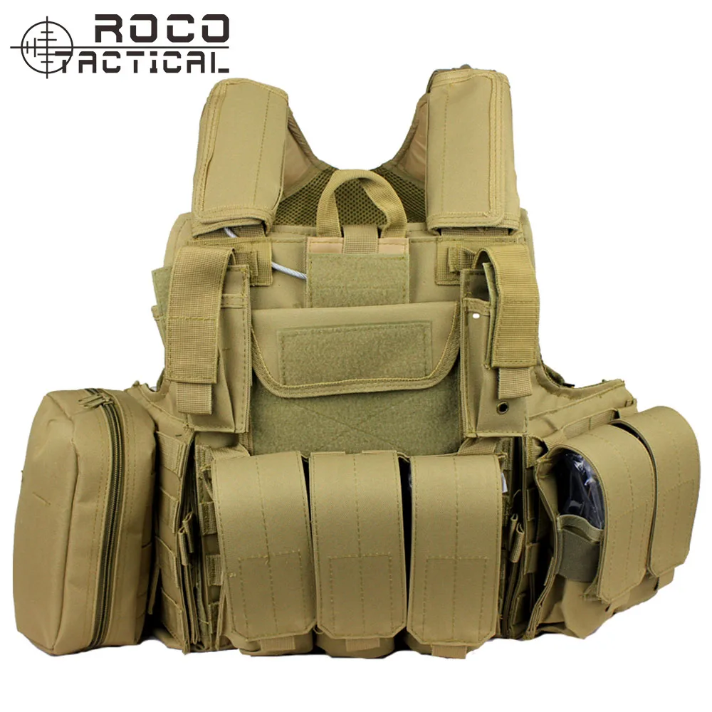 ROCOTACTICAL Airsoft Ciras тактический жилет Ciras штурмовой жилет баллистическая плита Перевозчик облегченная модульная система переноски снаряжения Жилет W/Тройная журнальная сумка CP