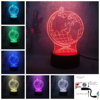 

Model Globe Modeling Creative Lamp China Map Show Shine Multicolor Night Light Home Bedroom Art Decoration Lighting 3D led Bulbs