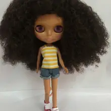 Цена Обнаженная Blyth Кукла Черная кожа Модная Кукла фабрика кукла подходит для DIY Изменить игрушка BJD для девочек