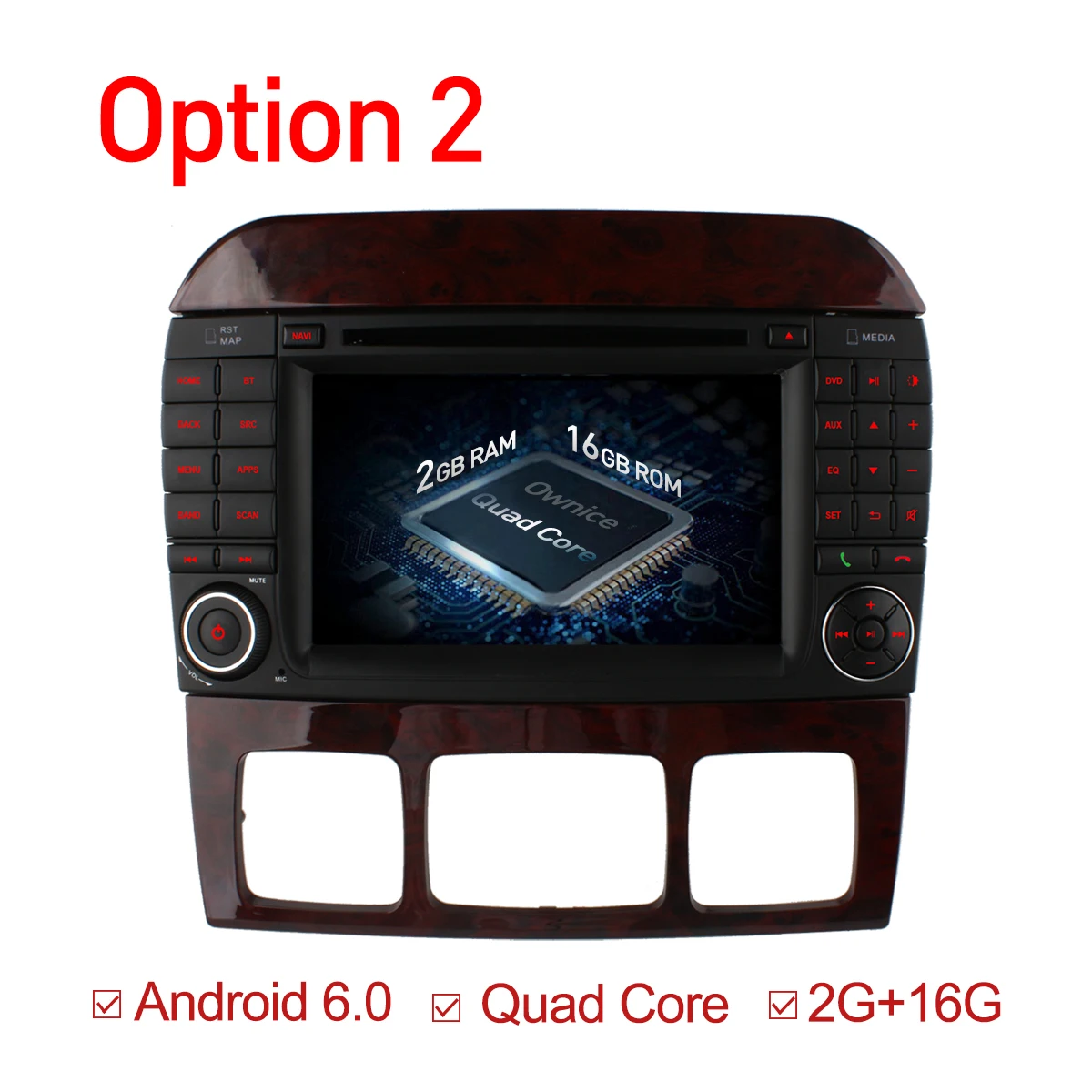 Sale Ownice C500 Android 6.0 Octa Core Car DVD Player for Mercedes S Class W220 S280 S320 S350 S400 S420 S430 GPS Navi Radio wifi 4G 2