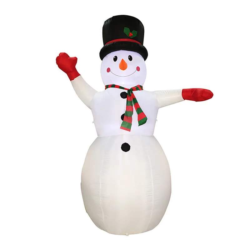 

New 2.4 Meters Red Hand Christmas Snowman Christmas Throttle Mode Inflatable Christmas Decorations Snow Man Ornaments for Home