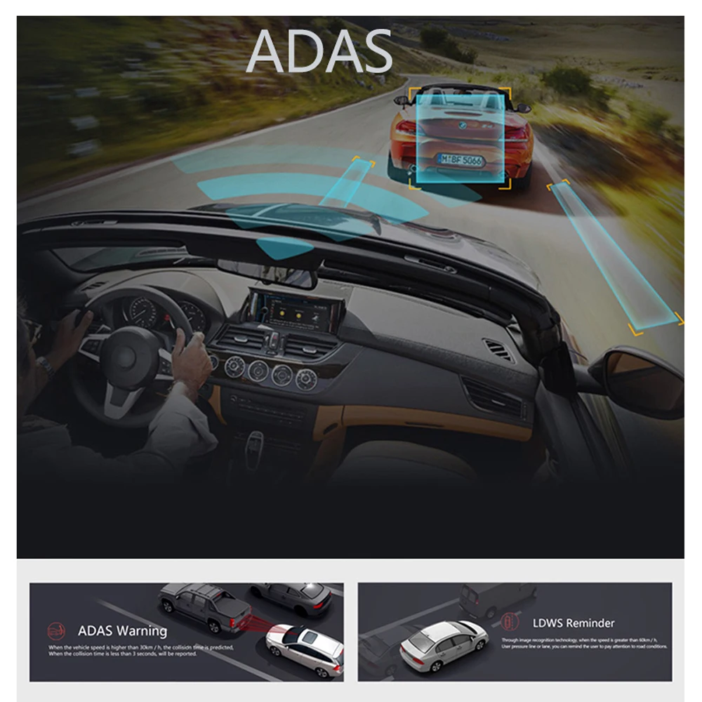 Junsun E26 Pro 4G Car DVR Camera GPS ADAS 7'' Android 5.0 Car camera FHD 1080P Video Recorder Registrar Dashcam Parking Monitor