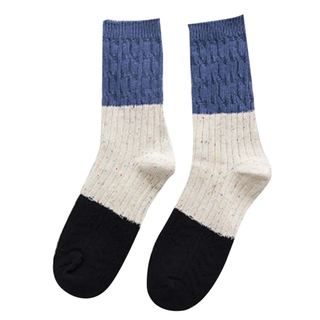 Женские зимние теплые носки в горошек, повседневные носки в стиле ретро, рождественские носки Stocke skarpetki, забавные носки-носки calcetines