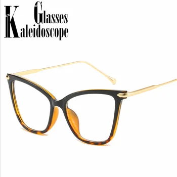

Sexy Cat Eye Glasses Frames Women Oversized Optical Eyeglasses Fashion Metal Frame Myopia Prescription Eyewear Computer Glasses