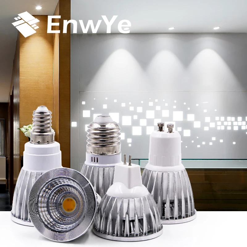 EnwYe 5W 7W led Lamp Bulbs Light E27 E14 GU10 MR16 220V LED Bulbs Spotlight COB Bombillas Lamparas