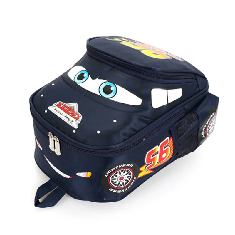 Disney Car Animation Lightning McQueen 3D рюкзак в Детский сад Школьный автомобиль сумка для игрушек Детский дорожный плюшевый рюкзак - Цвет: Dark blue