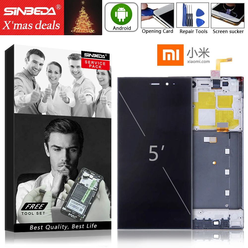 

TDS-CDMA WCDMA 5.0'' Original Display For XIAOMI Mi3 LCD Display Touch Screen With Frame for Xiaomi Mi 3 LCD Display Replacement
