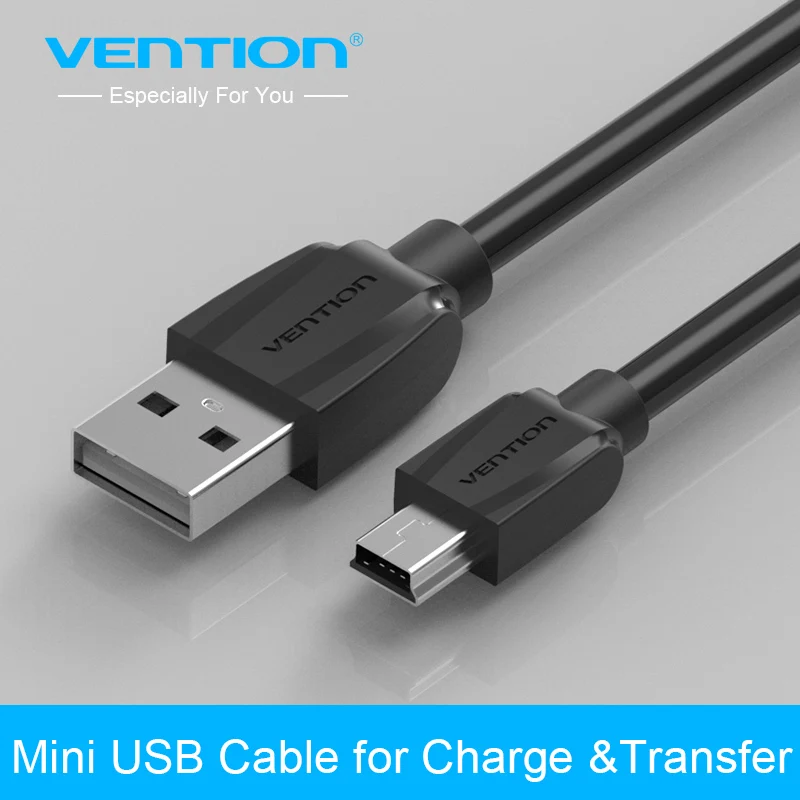 Vention Mini USB кабель 1 м 1,5 м 2 м Mini USB к USB кабель для зарядки данных для сотового телефона MP3 MP4 gps камера HDD мобильный телефон