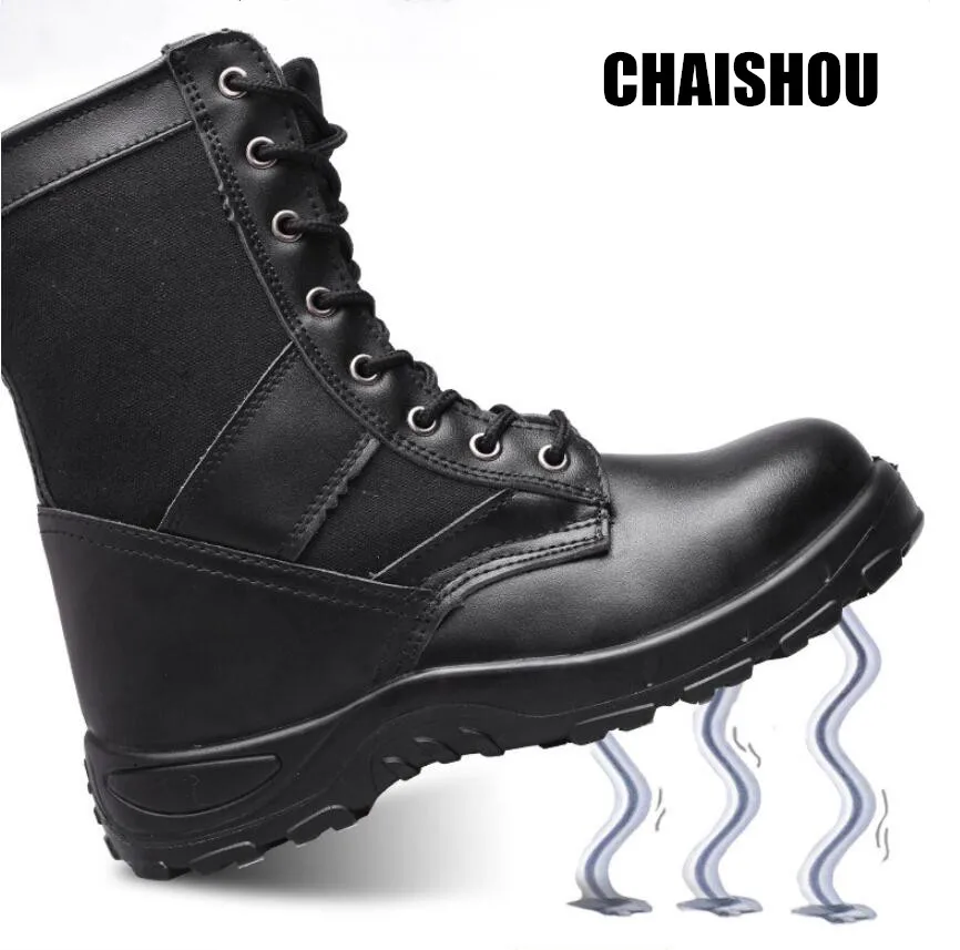 CHAISHOU/мужские военные ботинки для пустыни; Мужская Рабочая безопасная обувь; армейские ботинки; Zapatos; армейские ботинки на шнуровке; CS-108