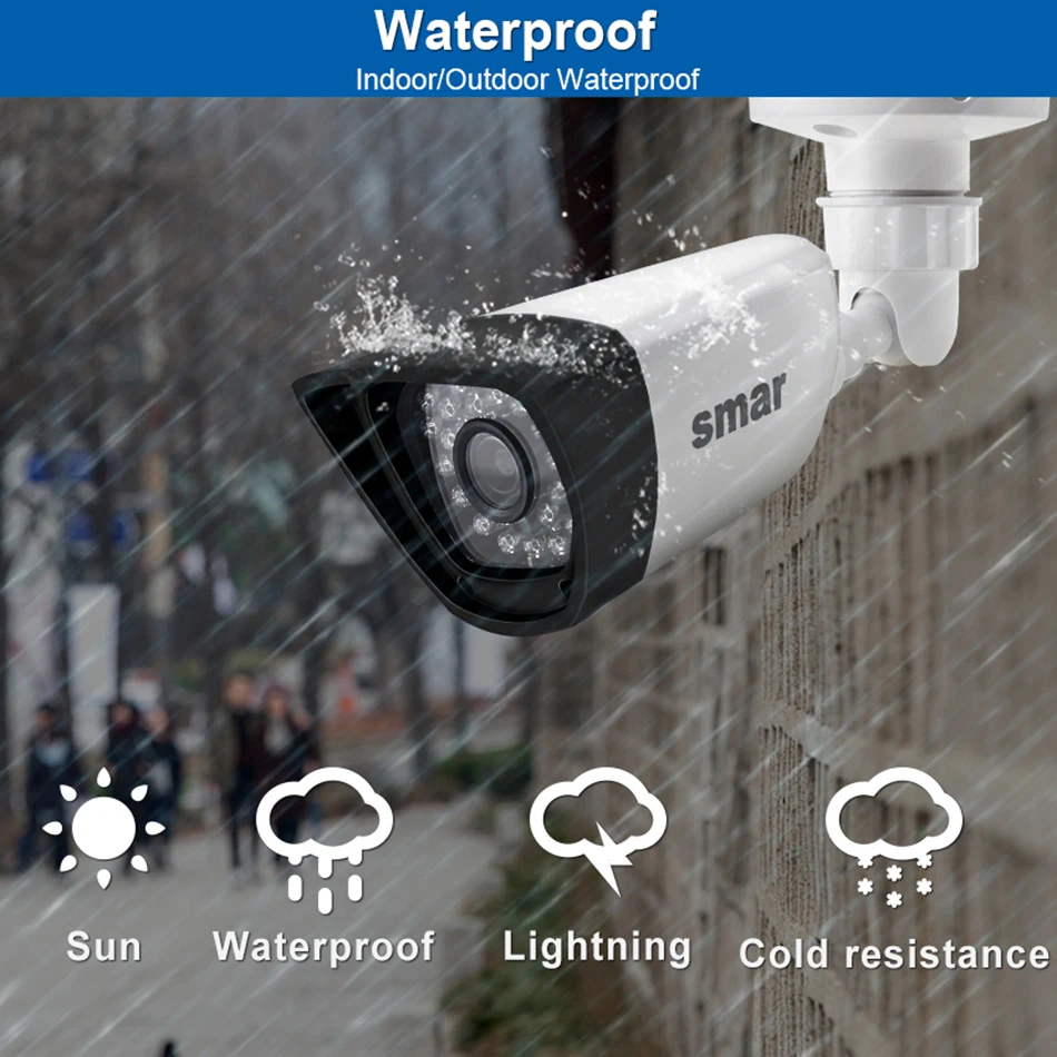 HD 720P 960P 1080P Megapixel POE IP Camera 30PCS LED IR Night Vision Outdoor Bullet IP Camera (4)