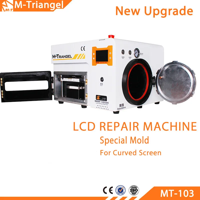  M-Triangel LCD Vacuum Laminating Screen Repair Machine Bubble Remover All In One For 7' Flat/Curved