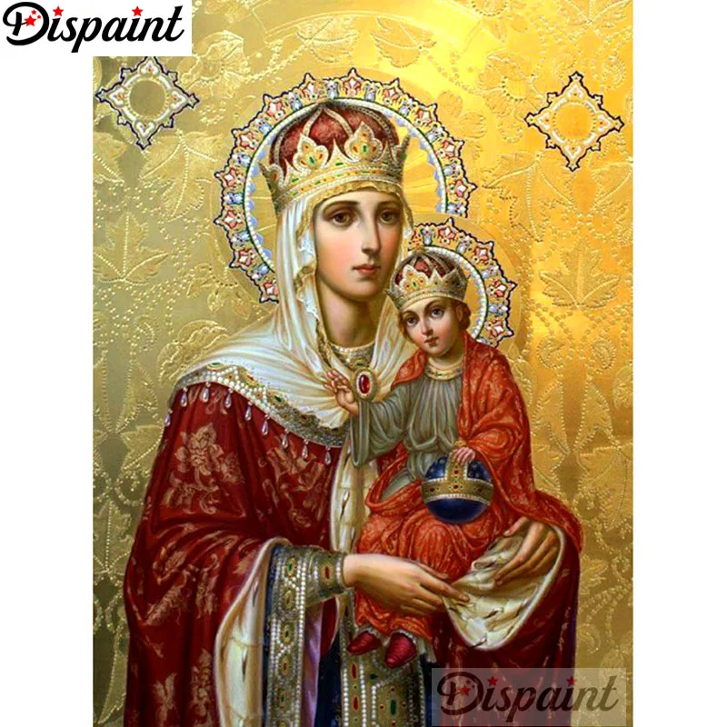 

Dispaint Full Square/Round Drill 5D DIY Diamond Painting "Religious figure" 3D Embroidery Cross Stitch Home Decor Gift A17172