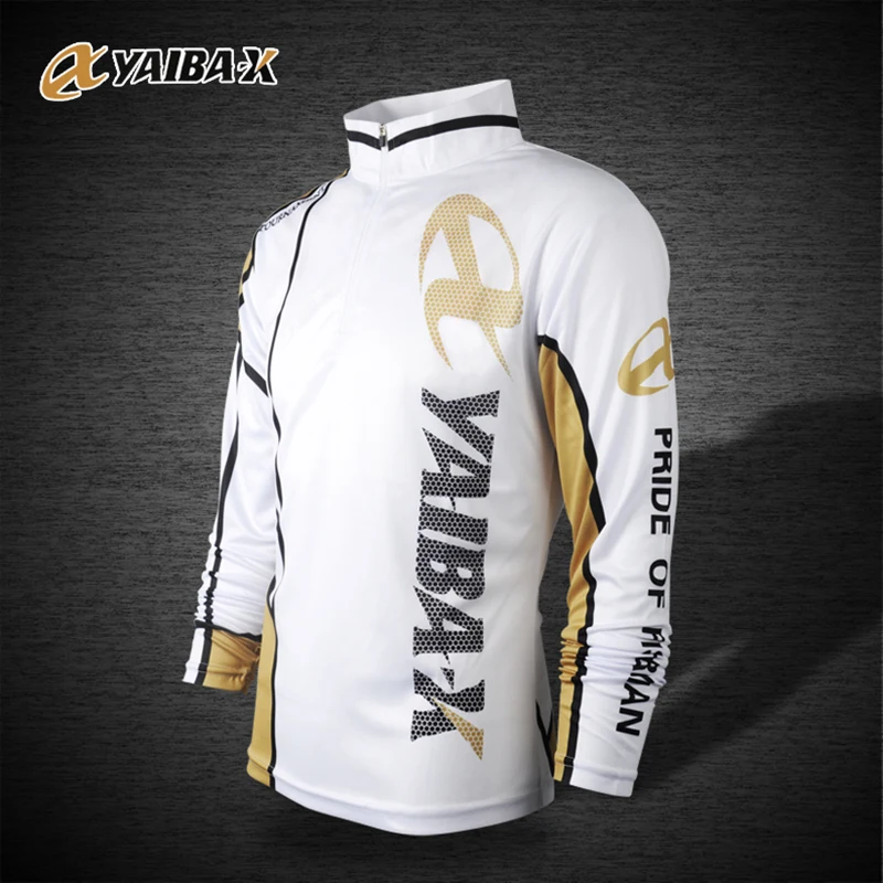 

YAIBA-X Mens Fishing Clothes Spring Summer Autumn Long Sleeve Breathable Anti-UV Fishing Clothing Outdoor Sports Fishing Shirts