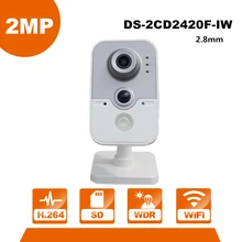English Version HIK WiFi Camera DS-2CD2420F-IW 1080P Wi-Fi Home Security Camera 2MP IR Cube Network CCTV Cam Baby OEM IPC3412-W