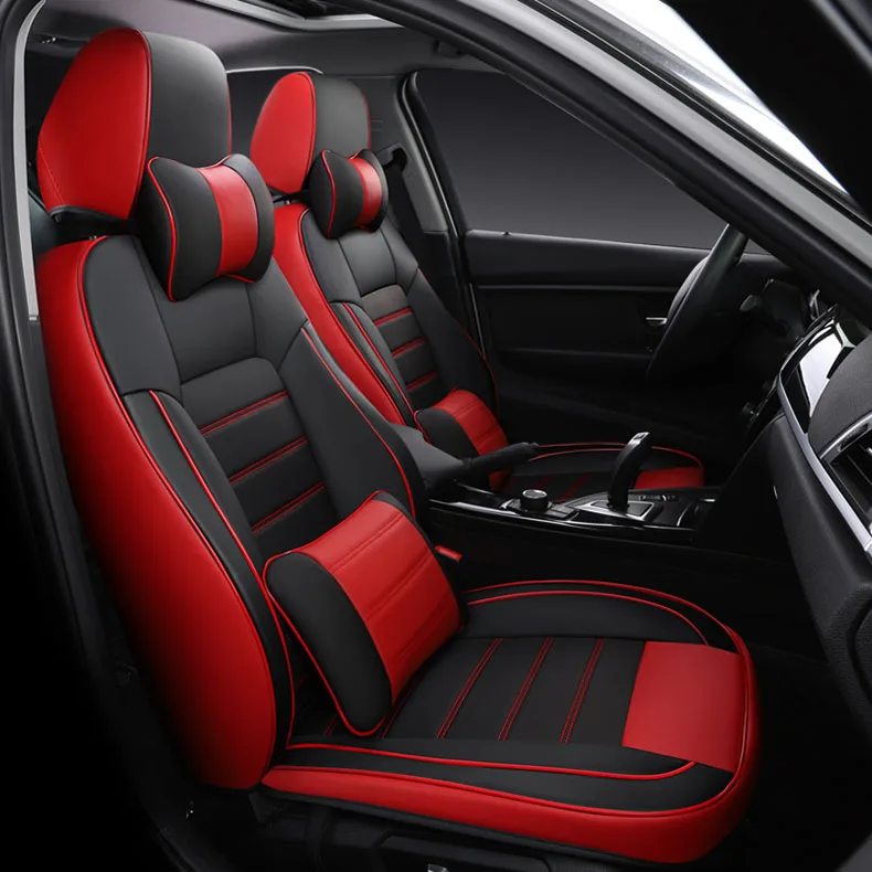 Кожаный чехол для автомобильного сиденья Lexus RX350 RX450h RX330 IS250C GS300 GS350 ES LS NX CT200h серии Авто аксессуары для автомобиля stylin - Название цвета: BLACK SIDE RED LUX