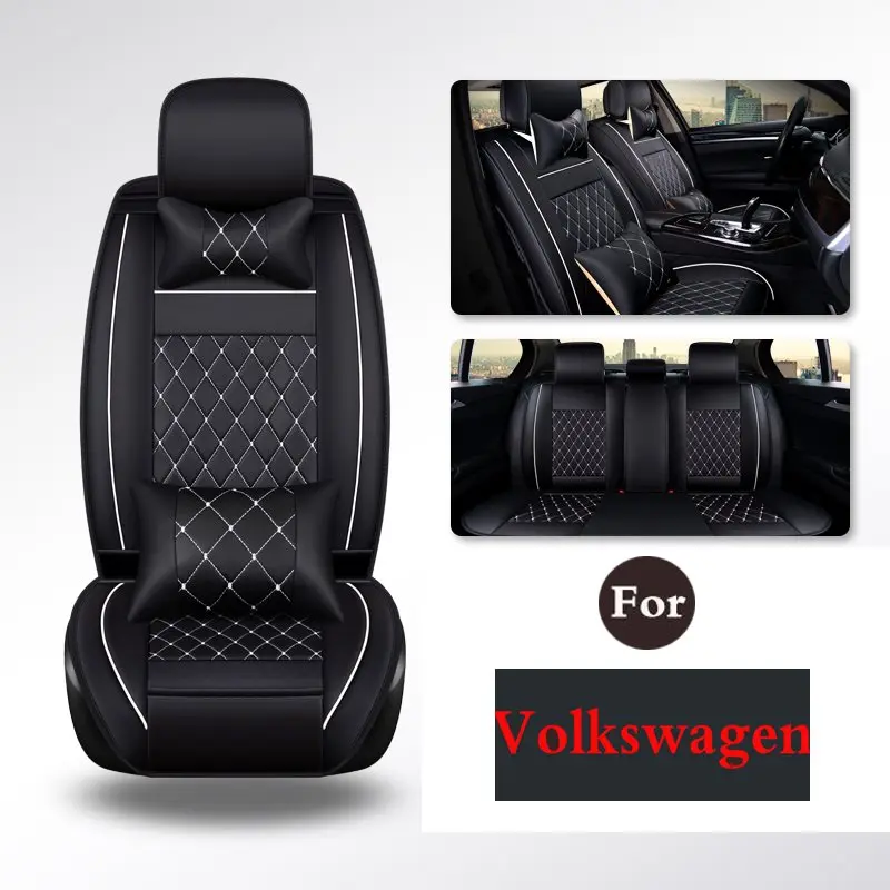 

Pu Car Covers Pad Pu Full Synthetic Set Pad Fit Driver, Child, Baby Chair For Volkswagen Touran Tiguan Passat Crosslavida Golf6