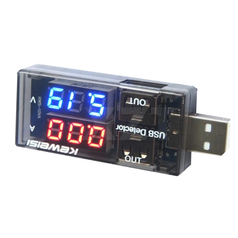 

Newest Double USB Voltmeter 5A Current Voltage Tester Detector LED Voltage Ammeter Meter 3V-9V USB Power Tester