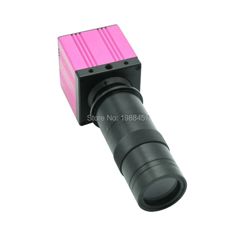 

HD USB Digital Industry Video Inspection Microscope Camera HDMI Set TF Card Video Recorder + 8X-130X C-MOUNT Zoom Lens
