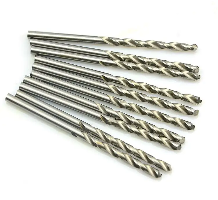 Hand HSS straight shank twist drill bits 10PCS 0.3/0.35/0.4/0.45/0.5/0.55/0.6/0.65/0.7/0.75-3.5mm