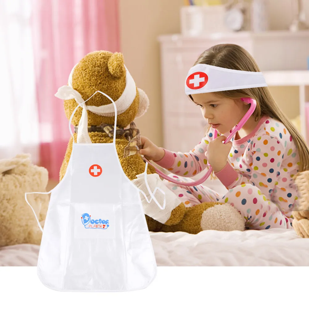 Горячая Новая 1 одежда 1 шляпа ролевые игры Набор игрушек медицинская одежда игрушки дети играют роль доктор комплект для медсестры для
