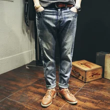 Fashion 2016 New Plus Size Harem Jeans Men Taper Jeans Men Joggers Casual Hip Hop Elastic Beam Legging Pants Pencil Jeans Calca