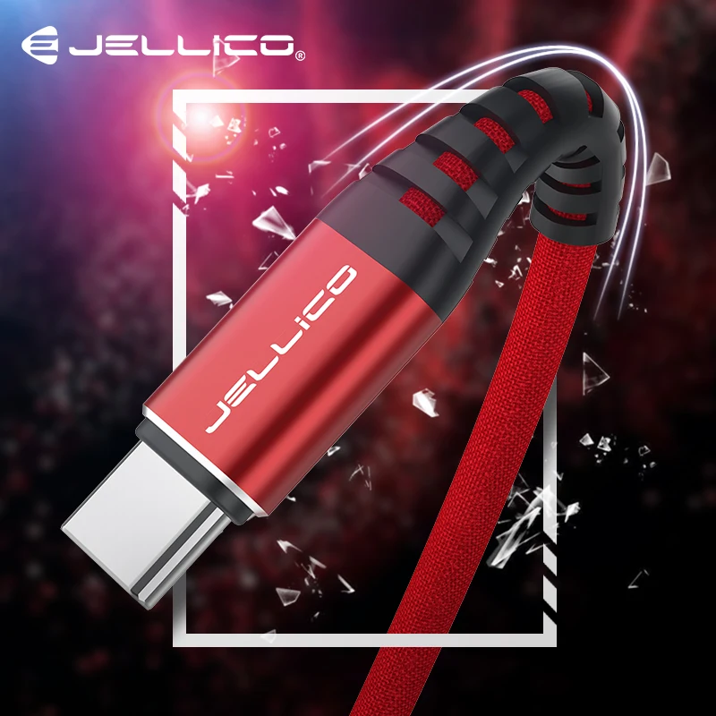 

Jellico 3.1A USB Type C Cable For Huawei Mate 20 Pro Fast Charging Data Cord USB-C Type-c Cable For xiaomi Samung S9 One plus 6