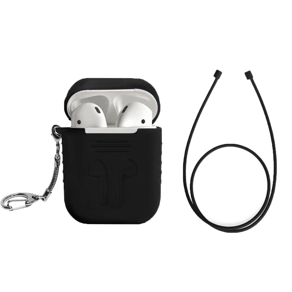 

Anti Lost Case For Apple AirPods Ear Loop String Silicone Shock Proof Key-chain Protector Case+Strap for AirPods Portable Cover