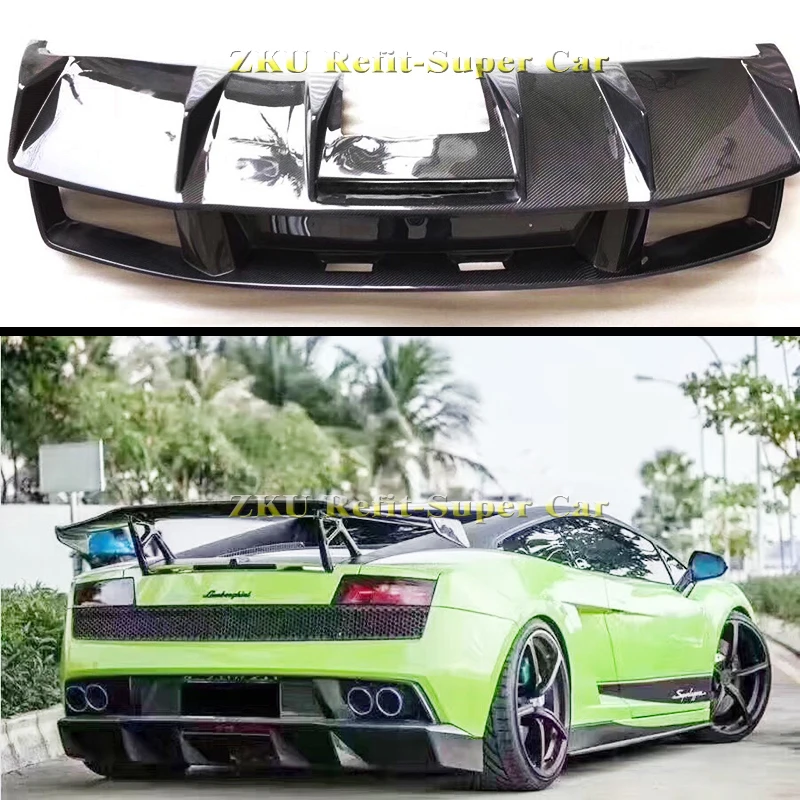 

High quality Carbon Fiber Car Rear Bumper Lip Diffuser for Lamborghini Gallardo LP550 LP560 LP570