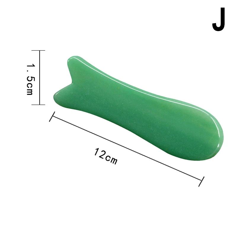 Натуральный зеленый авантюрин выскабливание пластины глаз тела забота о здоровье массажный инструмент MSU99 - Цвет: J