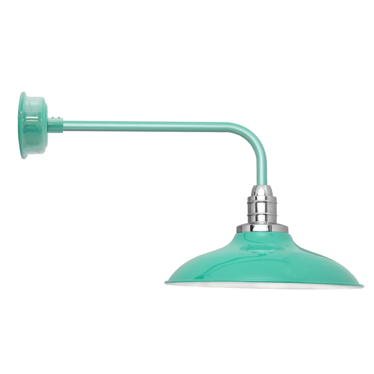 12 Traditional Peony LED Barn Light in Jade