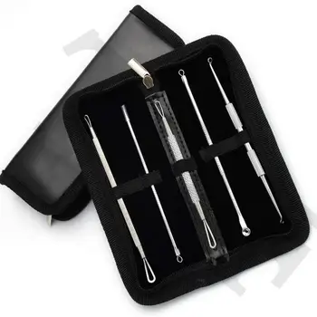 Cheap 100 Sets/Lot Stainless Steel Skin Remover Kit Blackhead Blemish Acne Pimple Extractor Tool Skin Care Cleanser Acne Needle