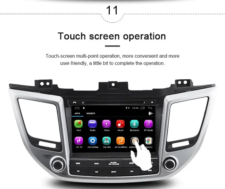 Sale JDASTON Android 9.1 Car DVD Player For Hyundai Tucson/IX35 2015 2016 2017 Multimedia GPS Navigation 2 Din Car Radio Audio WIFI 12