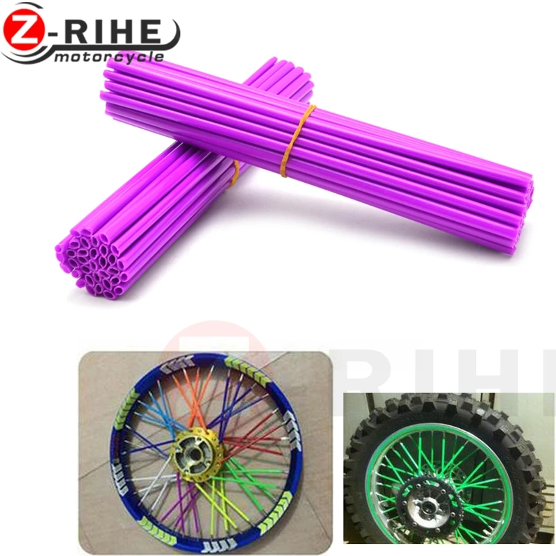 72Pcs Spoke Skins rims Motorcycle Motocross Dirt Bike Wheel RIM Spoke