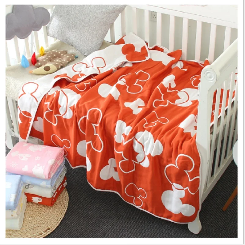 

Baby Blanket Muslin Thicken 6 Layers Cotton Infant Blankets Swaddle Envelope Wrap For Newborn Baby Bedding Blankets 120*150cm