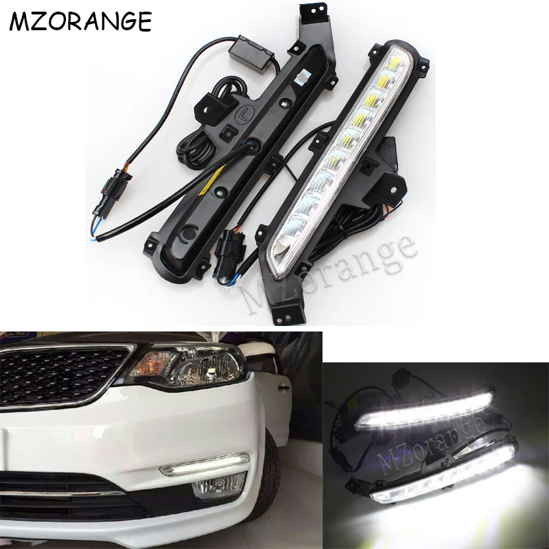 LED Daytime Running Light For KIA Rio 3 K2 2015 2016 2017 LED DRL Auto