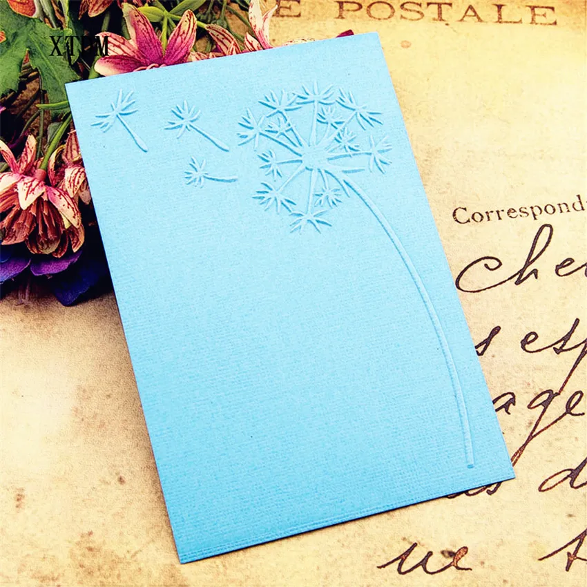 

Easter plastic dandelion template craft card making paper card album wedding decoration Embossing folders