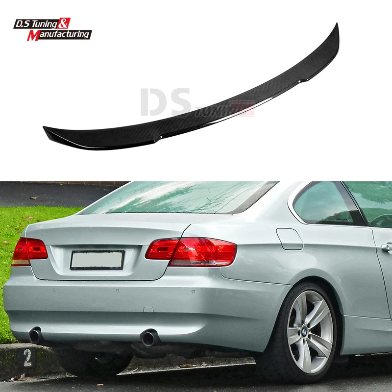 

For BMW E92 Rear Trunk Spoilers Carbon Fiber 3 Series 2-Door Coupe Gloss Black Spoiler Wings 2006-2013