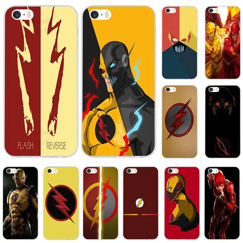 Обратный Hero flash Мягкие TPU силиконовые чехлы для iPhone 6 6S Plus 7 8 X XR XS Макс 5 5S 5C SE 4 4S Капа