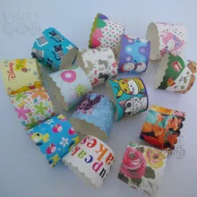 50 шт Рождество мультфильм котенок цветок мини Бумага формы для выпечки чашки лайнер для маффинов кексов Бумага торт случае вечерние Свадебная чашка