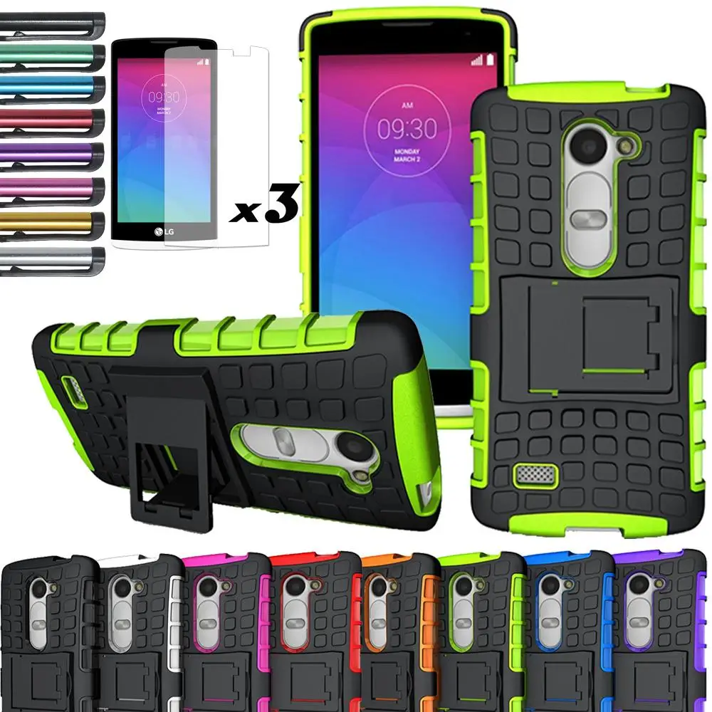

Hybrid Rugged Impact Kickstand Case Skin With/Without FILMS For LG Leon 4G/LTE C50/C40/Power L22C/Destiny L21G/Tribute 2 LS665