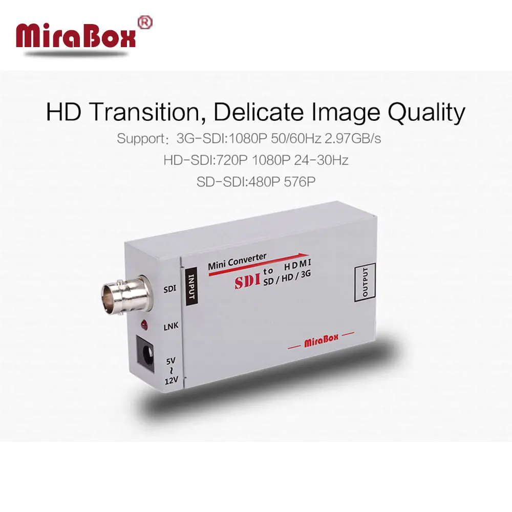  1080P Mini 3G SDI To HDMI Converter With Audio For HD Camera SDI To HDMI Video Converter Mini Box S