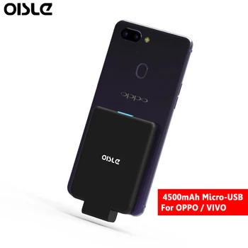 

Power Bank For OPPO R15 R11 Plus, 4500mAh Quick Charge Portable Battery Charger Case For Homtom HT16 Double Side Micro-USB