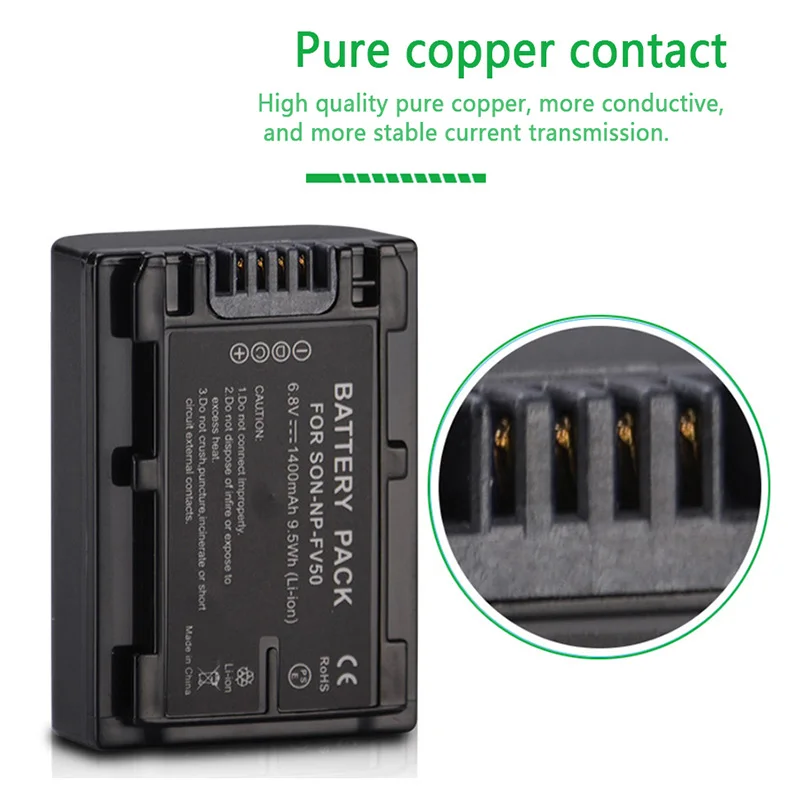 For-Sony-NP-FV50-LCD-USB-Charger-+-1400mAh-NP-FV50_06