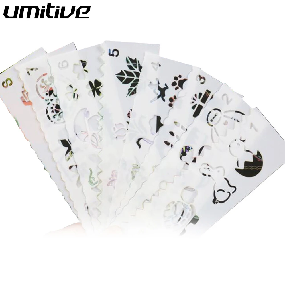 

Umitive 8pcs/set DIY Stencils Scrapbooking Handmade Template Photo Album Tools Diary Decor Stencil Painting Art Supplies