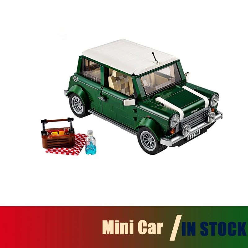 

Compatible With lego 10242 21002 Building Blocks Yile 002 1077PCS Mini Cooper Model Buliding Car For Kids Bricks For Gift