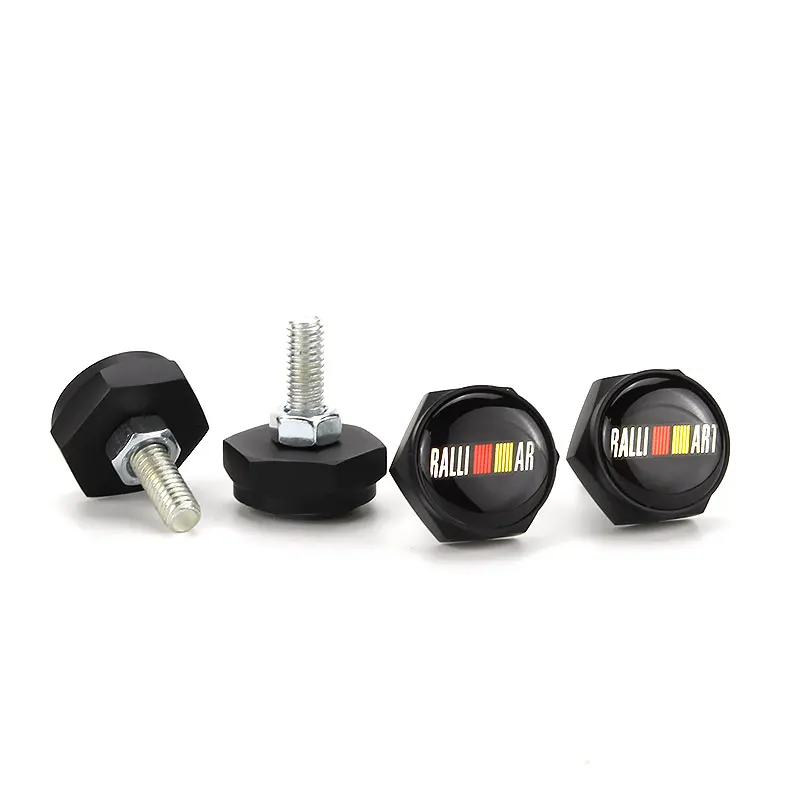 

RALLIART Logo Car Thread License Plate Frame Bolts Screws For Mitsubishi ASX Lancer 10 Pajero Sport Outlander 3 L200 Accessories