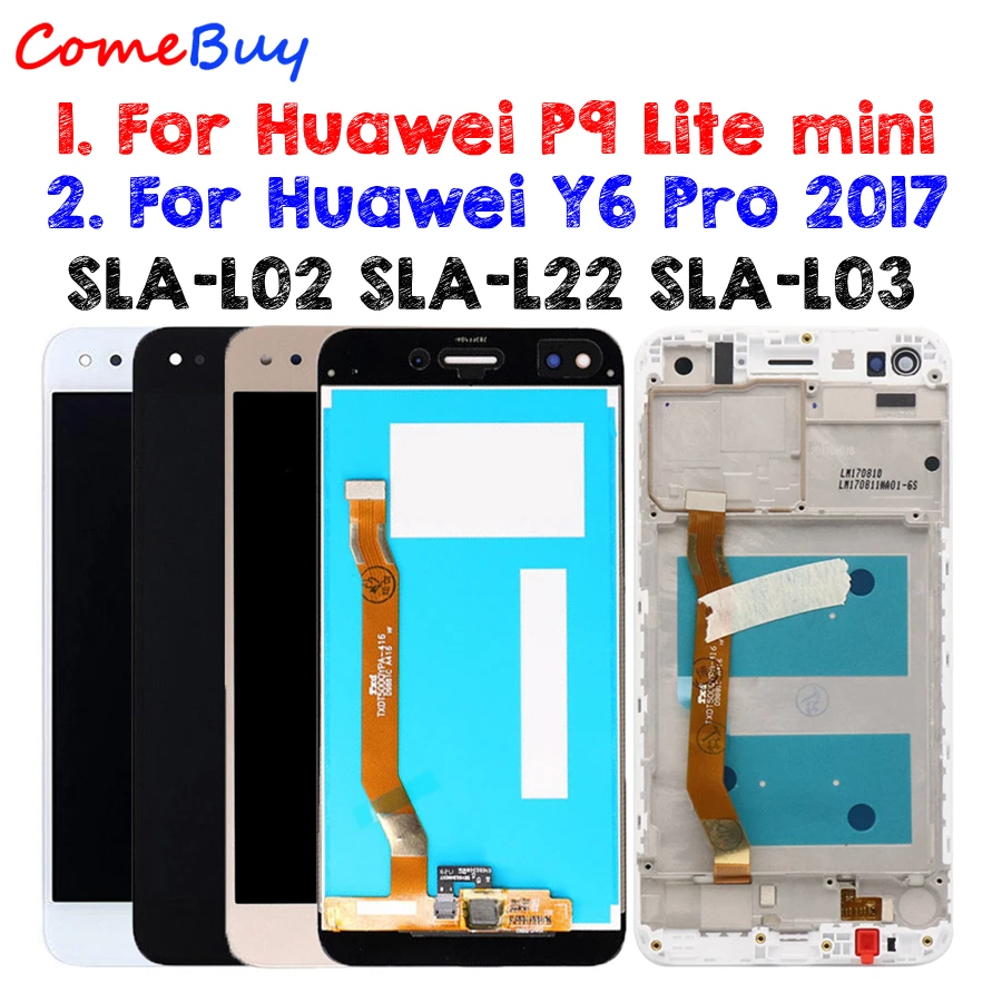 

For Huawei P9 Lite mini LCD Display Touch Screen For Huawei Y6 Pro 2017 LCD With Frame P9 Lite mini LCD SLA L02 L22 L03 Screen