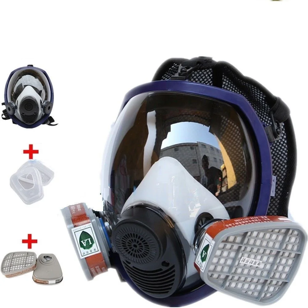 

Respirator Gas Mask Anti-dust / Organic Air/Acid Gas/Ammonia Gas Safety Helmet Industry Painting Spraying Gas Mask Promotion