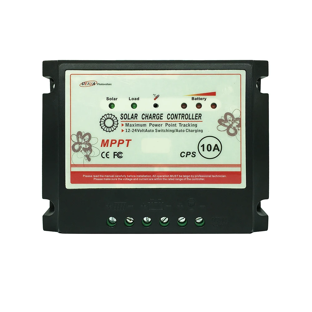 

MAYLAR 10A Solar Charge Controller 12V 24V Auto MPPT Recognition Voltage Regulator